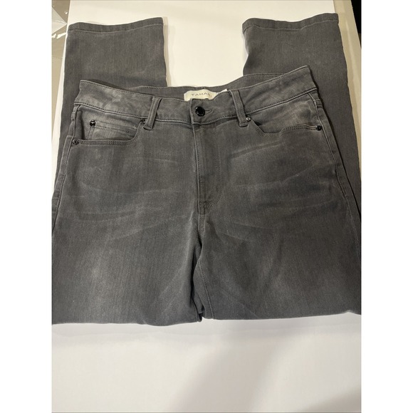 Tahari Denim - Tahari Mid Rise Ankle Skinny Jeans Women Sz 10/30 Gray Stretch Denim 30X27